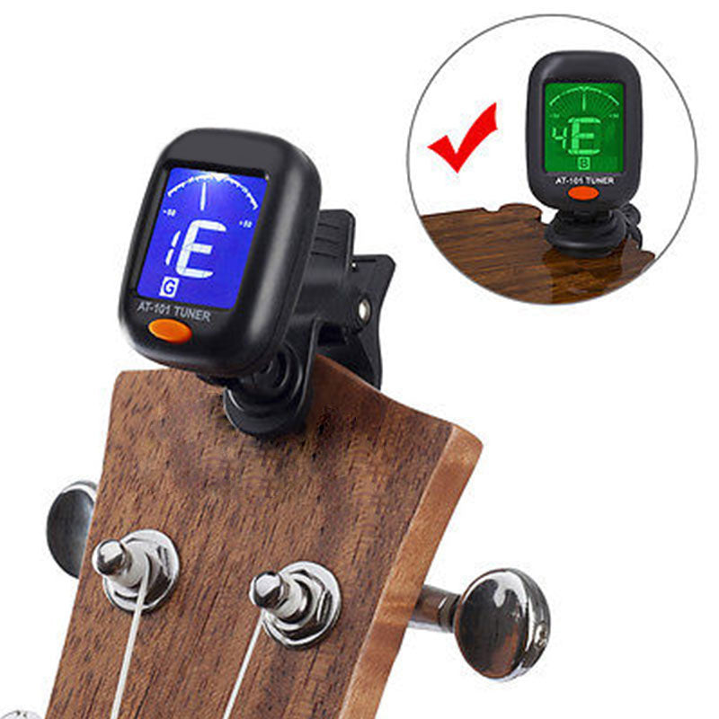 Metronome Black Automatic Sound Correction Backlight Bass Clip Tuner Durable Guitar Ukulele Violin Tool Band