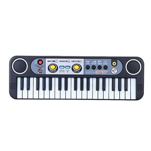 37 Keys Electronic Organ Digital Piano Keyboard with Microphone Kids Toys Stave Music Toy Develop Child's Talents