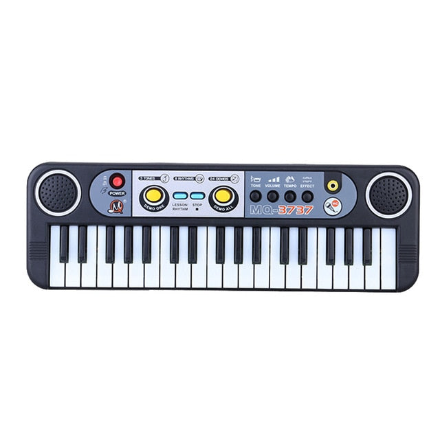 37 Keys Electronic Organ Digital Piano Keyboard with Microphone Kids Toys Stave Music Toy Develop Child's Talents