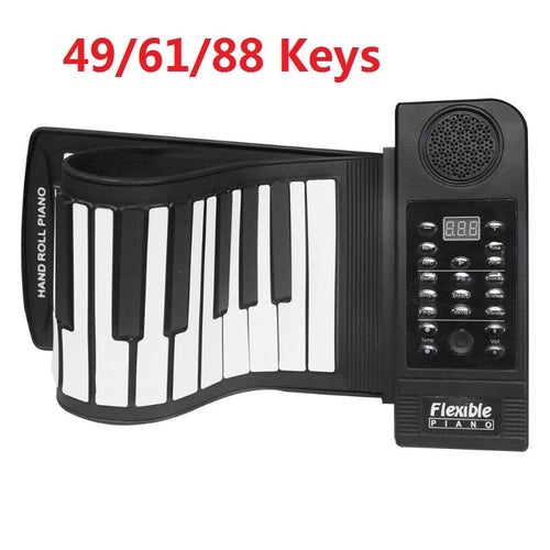 Portable 49/88 Keys Roll Up Piano Flexible Silicone Roll Up Folding Piano Keyboard for Child Student Musical Instruments