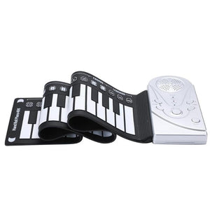 Portable 49/88 Keys Roll Up Piano Flexible Silicone Roll Up Folding Piano Keyboard for Child Student Musical Instruments