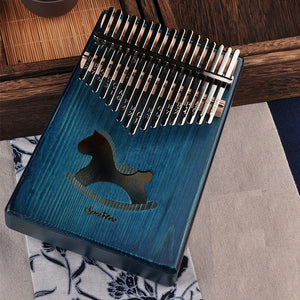 17 Keys Bull Kalimba Thumb Piano Mahogany Body Musical Instrument best quality and price