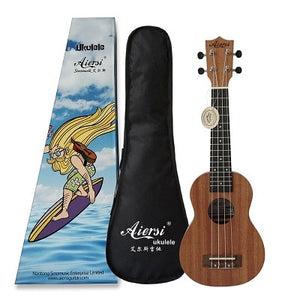 Aiersi brand 21 inch mahogany Soprano ukulele Hawaiian guitar ukelele