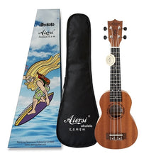 Charger l&#39;image dans la galerie, Aiersi brand 21 inch mahogany Soprano ukulele Hawaiian guitar ukelele