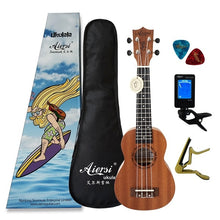 Charger l&#39;image dans la galerie, Aiersi brand 21 inch mahogany Soprano ukulele Hawaiian guitar ukelele