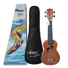 Charger l&#39;image dans la galerie, Aiersi brand 21 inch mahogany Soprano ukulele Hawaiian guitar ukelele