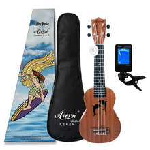 Charger l&#39;image dans la galerie, Aiersi brand 21 inch mahogany Soprano ukulele Hawaiian guitar ukelele