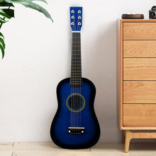 Charger l&#39;image dans la galerie, IRIN Mini 23 Inch Basswood 12 Frets 6 String Acoustic Guitar with Pick and Strings for Kids / Beginners(blue)