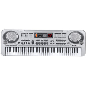 61-Key Keyboard Piano Piano Led Instrument Keyboard 21-Inch Music Education Double-Row Electronic Piano Children Beginner Elec