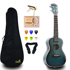 23 inch Mini Guitar Concert Ukulele Electric  Mahogany Ukelele with Bag Capo String Strap Picks Gift Hawaii Guitar UKU UK2329A