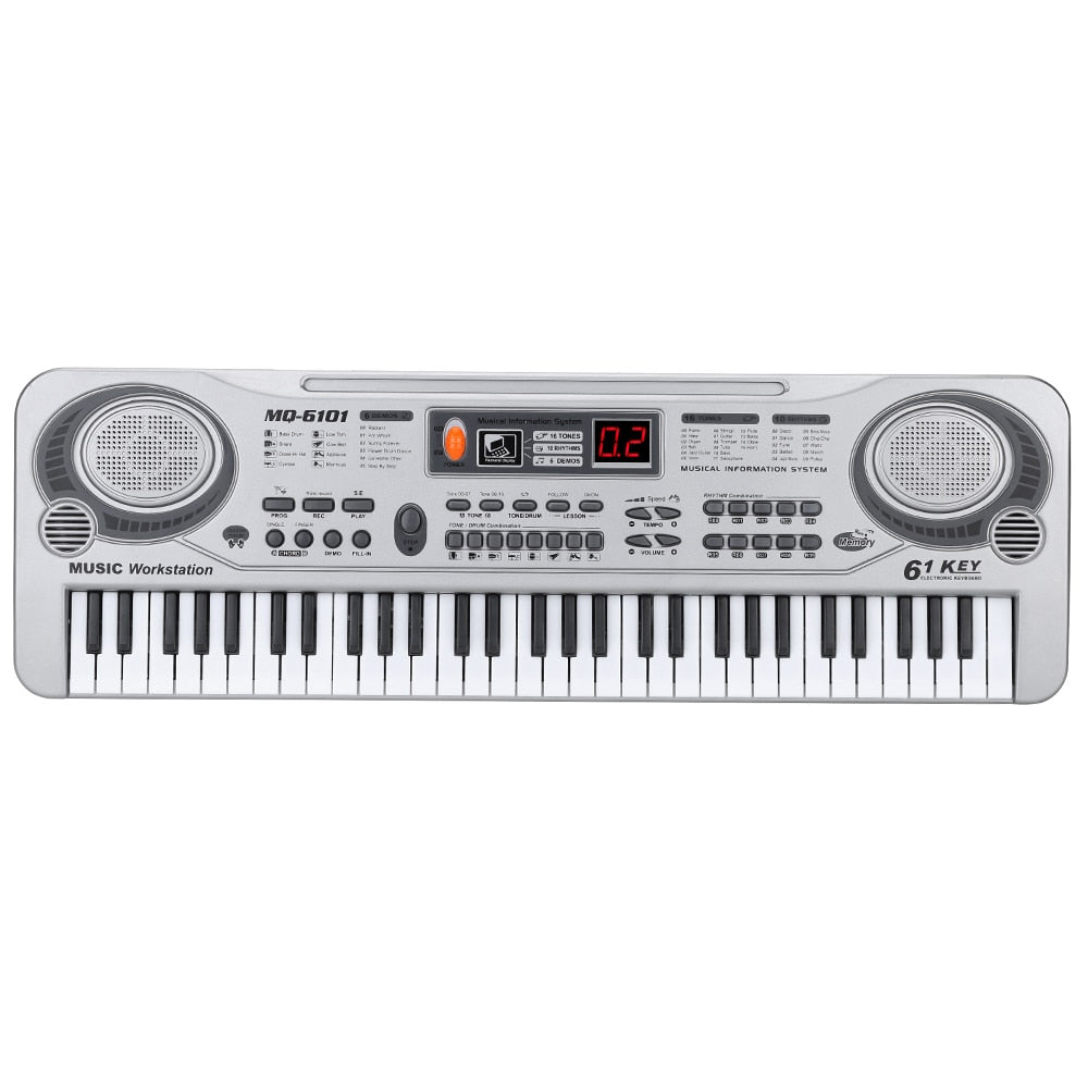 61-Key Keyboard Piano Piano Led Instrument Keyboard 21-Inch Music Education Double-Row Electronic Piano Children Begin