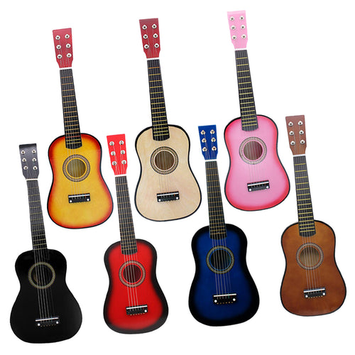 21 inch Solid Wood 6 Strings Acoustic Guitar Children Practice Mini String Acoustic Guitarra for Child Beginners Home-schooling