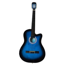 Charger l&#39;image dans la galerie, 38 Inch Creative Cutaway Acoustic Guitars with Guitar Plectrum Portable Students Wooden Guitar 19 Frets Stringed Instrument