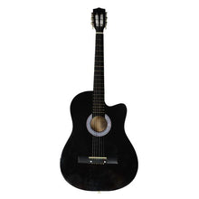 Charger l&#39;image dans la galerie, 38 Inch Creative Cutaway Acoustic Guitars with Guitar Plectrum Portable Students Wooden Guitar 19 Frets Stringed Instrument