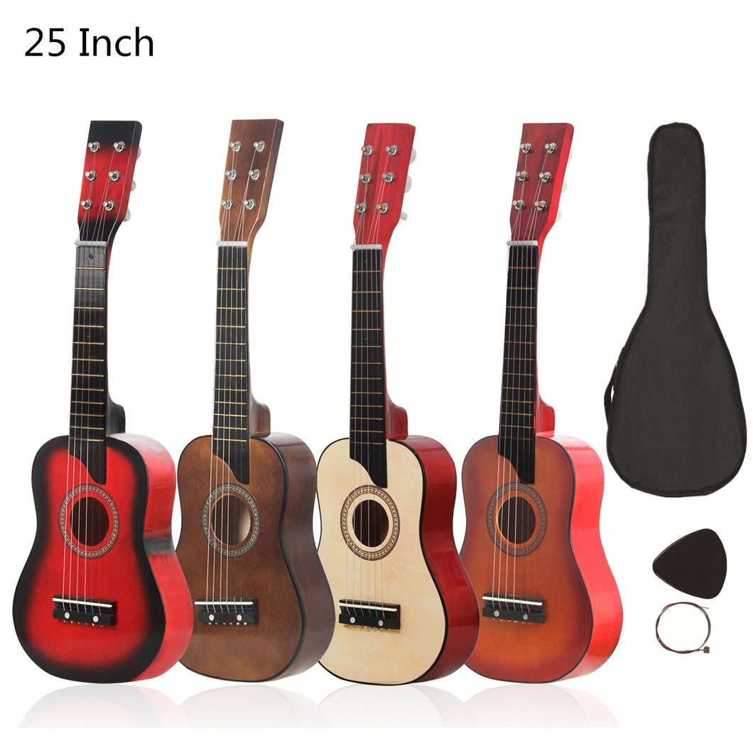 25 Inch Basswood Acoustic Guitar with Bag Pick Strings for Children and Beginner 4 Colors Optional