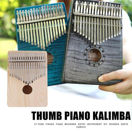 17 Key Kalimba African DIY Wood White Embryo Thumb Finger Piano Wooden Musical Instruments Sanza Mbira Kalimba Play