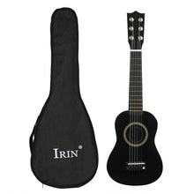 Charger l&#39;image dans la galerie, OOTDTY Small Mini Guitar 21 inch 12 Fret 6 Metal String Wood Black And Bag