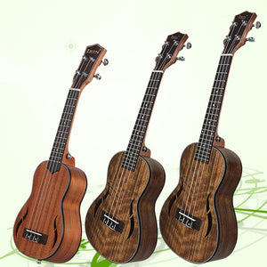 21/23/26inch Walnut Wood Ukulele Guitar 4 Strings Wooden Hawaiian Guitar Musical Acoustic Instrument