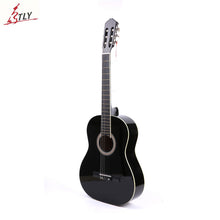 Charger l&#39;image dans la galerie, High Quality 39&quot; Basswood Classic Guitar White Bordure Black Guitar Guitarra for Beginner Students Music Lovers