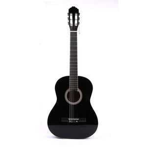 High Quality 39" Basswood Classic Guitar White Bordure Black Guitar Guitarra for Beginner Students Music Lovers