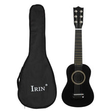 Charger l&#39;image dans la galerie, Small Mini Guitar 21 inch 12 Fret 6 Metal String Wood Black And Bag