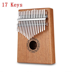 W-17T 17 Keys Kalimba Thumb Piano High-Quality Wood Mahogany Body Musical Instrument With Learning Book Tune Hammer for beginner