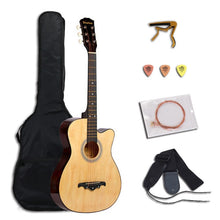 Charger l&#39;image dans la galerie, 38 inch Acoustic Guitar for Beginners Guitar Sets with Capo Picks 6 Strings Guitar Basswood 13 Colors Musical Instruments AGT166